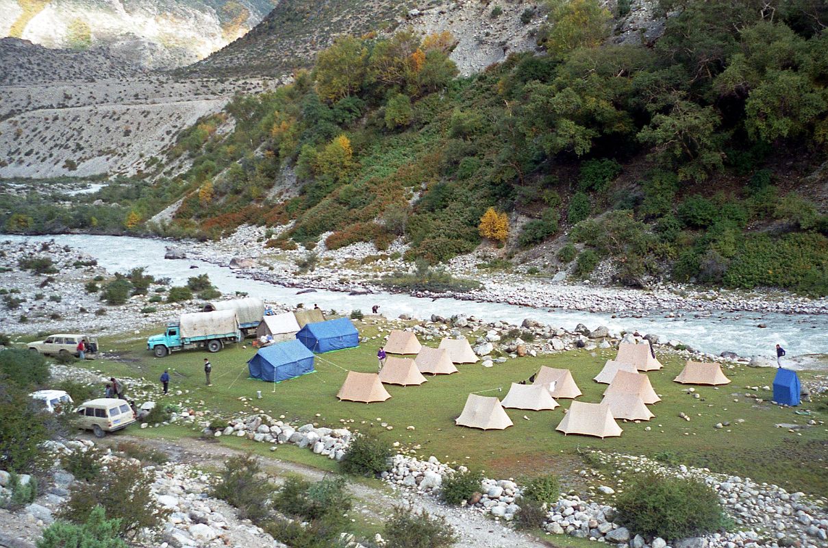 03 Our tents At Kharta Mingles With A Second Tour Group Led By Stephen Venables